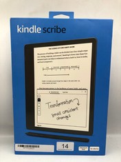 KINDLE SCRIBE (16 GB), THE FIRST KINDLE AND DIGITAL NOTEBOOK, ALL IN ONE, WITH A 10.2" 300 PPI PAPERWHITE DISPLAY, INCLUDES PREMIUM PEN.: LOCATION - A