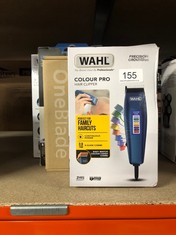 QTY OF ITEMS TO INCLUDE WAHL COLOUR PRO CORDED CLIPPER, HEAD SHAVER, MEN'S HAIR CLIPPERS, COLOUR CODED GUIDES, FAMILY AT HOME HAIRCUTTING: LOCATION - A