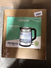 QTY OF ITEMS TO INCLUDE LINSAR 1.7L GLASS KETTLE: LOCATION - C