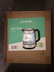 QTY OF ITEMS TO INCLUDE LINSAR 1.7L GLASS KETTLE: LOCATION - C