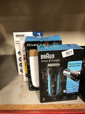 QTY OF ITEMS TO INCLUDE REMINGTON TOUCH TECH ELETRIC SHAVER : LOCATION - BACK WALL