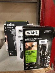 QTY OF ITEMS TO INCLUDE WAHL AQUA BLADE 10 IN 1 MULTIGROOMER: LOCATION - BACK WALL