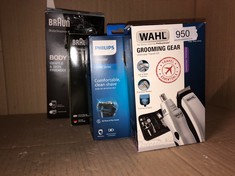 QTY OF ITEMS TO INCLUDE BRAUN S3 SHAVER: LOCATION - BACK WALL