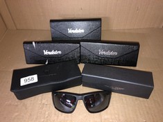QTY OF ITEMS TO INCLUDE UVEX BLACK SPORT SUNGLASSES: LOCATION - BACK WALL