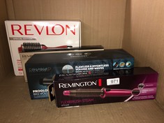 QTY OF ITEMS TO INCLUDE REMINGTON FLEXIBRUSH STEAM STYLER: LOCATION - BACK WALL