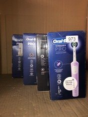 QTY OF ITEMS TO INCLUDE ORAL B VITALITY PRO ELETRIC TOOTHBRUSH: LOCATION - BACK WALL