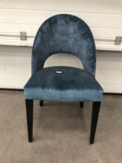 JOHN LEWIS & PARTNERS MORITZ CHAIR OCEAN VELVET RRP £299:: LOCATION - FURNITURE(COLLECTION OR OPTIONAL DELIVERY AVAILABLE)