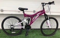 MUDDYFOX DUAL SUSPENSION MOUNTAIN BIKE, 18” FRAME, 26” WHEELS, 18 SPEED GRIP SHIFT GEARS. : LOCATION - SPORTS & EXERCISE(COLLECTION OR OPTIONAL DELIVERY AVAILABLE)