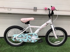 APOLLO BUTTERFLY GIRLS BIKE, SMALL FRAME, 16” WHEELS, SINGLE SPEED AGES 3-5. : LOCATION - SPORTS & EXERCISE(COLLECTION OR OPTIONAL DELIVERY AVAILABLE)