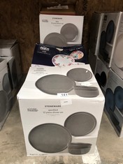 QTY OF DINNER PLATES TO INCLUDE GREY PLATES - COLLECTION ONLY - LOCATION RACK