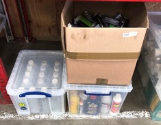 QTY OF ASSORTED LIQUIDS TO INCLUDE CARPLAN DE-ICER 600ML - COLLECTION ONLY - LOCATION RACK