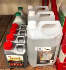 QTY OF ASSORTED LIQUIDS TO INCLUDE UPVC CLEANER 5L - COLLECTION ONLY - LOCATION BACK RACK