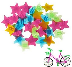 50 X NT-LING STAR BIKE WHEEL SPOKES BEAD PLASTIC CLIP BEAD PLASTIC BIKE SPOKES COLORFUL BICYCLE SPOKES DECORATIONS FOR CHILDREN'S BICYCLE SPOKES ACCESSORIES WHEEL DECORATIONS 36 PIECES - TOTAL RRP £2