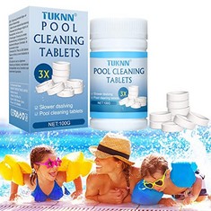 27 X POOL CLEANING TABLETS,CHLORINE TABLETS FOR PADDLING POOL,MULTIFUNCTION CHLORINE TABLETS,CHLORINE TABLETS FOR POOL,MAGIC POOL CLEANING TABLETS,CHLORINE TABLETS FOR SWIMMING POOLS SPA,100G - TOTAL