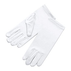 39 X EVER FAIRY GIRL'S HOLIDAY, WEDDING, OR PAGEANT WHITE SATIN GLOVES PRINCESS GLOVE - TOTAL RRP £324: LOCATION - B