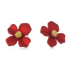 16 X STUD EARRINGS FOR WOMEN RED FLOWER EARRINGS S925 STERLING SILVER NEEDLE HYPOALLERGENIC CUTE STUD EARRINGS GIFTS FOR WOMEN VALENTINES DAY BIRTHDAY MOTHERS DAY ANNIVERSARY CHRISTMAS - TOTAL RRP £1