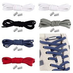 84 X FEIBER 6 PAIRS UNIVERSAL ELASTIC SHOELACES FOR KIDS AND ADULTS, WITH METAL BUTTON CLOSURE SYSTEM, SUITABLE FOR SPORTS SHOES, RUNNING SHOES, CASUAL SHOES, NO LACING SHOELACES - TOTAL RRP £709: LO