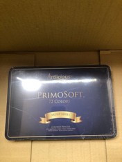 QTY OF ASSORTED ITEMS TO INCLUDE ARTLICIOUS PRIMOSOFT 72PCS COLOURED PENCILS - TOTAL RRP £200: LOCATION - C