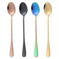 QTY OF ASSORTED ITEMS TO INCLUDE LATTE SPOONS 4PCS : LOCATION - C