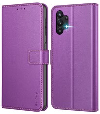 54 X GANBARY COMPATIBLE WITH SAMSUNG GALAXY A13 4G CASE (NOT FOR SAMSUNG A13 5G), PREMIUM PU LEATHER FLIP CASE WALLET [FULL PROTECTION] [CARD SLOTS] [KICKSTAND] CASE FOR GALAXY A13 4G, PURPLE - TOTAL