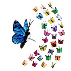25 X VBNZBK 30 COLORFUL CUTE BUTTERFLY PUSH PINS FOR HOME WALL, MAP, PHOTO WALL, OFFICE CUBICLE DECOR, HANGING BULLETIN BOARD, MARKER PICTURE RANDOM PATTERN - TOTAL RRP £180: LOCATION - D