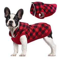 7 X KUOSER BRITISH STYLE PLAID DOG WINTER COAT, WINDPROOF COZY COLD WEATHER DOG COAT FLEECE LINING DOG APPAREL REFLECTIVE DOG JACKET DOG VEST FOR SMALL MEDIUM LARGE DOGS WITH REMOVABLE HAT - TOTAL RR