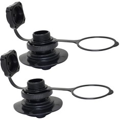 44 X 2PCS BLACK AIR VALVE INFLATABLE BOAT SPIRAL AIR PLUGS ONE-WAY INFLATION REPLACEMENT SCREW BOSTON VALVE FOR RUBBER DINGHY/RAFT/KAYAK/POOL BOAT AIRBEDS - TOTAL RRP £256: LOCATION - A