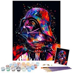 14 X TAHEAT NEW PAINT BY NUMBERS KITS DIY CANVAS OIL PAINTING FOR KIDS, STUDENTS, ADULTS BEGINNER WITH BRUSHES AND ACRYLIC PIGMENT - NEW STAR WARS DARTH VADER 16 * 20 INCHES WITHOUT FRAME - TOTAL RRP