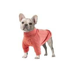 12 X PETPOINT DOG SWEATER, FASHION WARM DOG CAT JUMPER, WINTER KNITTED DOG PULLOVER SOFT TURTLENECK DOG CLOTHES VEST, SOFT PET WINTER SUPPLIES FOR PUPPY SMALL MEDIUM LARGE DOGS (PINK, S) - TOTAL RRP