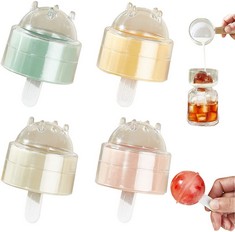 23 X 4PCS ICE BALL MAKER, LARGE ICE CUBE MOULDS,BABY ICE LOLLY MOULDS,SPHERE ICE BALL MOLDS WITH LID FOR COCKTAIL WHISKEY JUICE COFFEE WATER - TOTAL RRP £158: LOCATION - F RACK