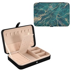 QTY ASSORTED ITEMS TO INCLUDE LEATHER JEWELLERY CASE. BLUE/MARBLE. TOTAL RRP £315: LOCATION - F RACK