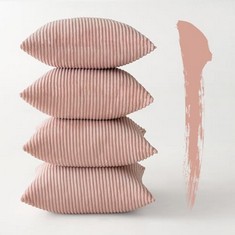 QTY ASSORTED ITEMS TO INCLUDE SET OF 4 CORDUROY CUSHION COVER. PINK.: LOCATION - F RACK