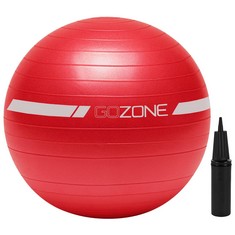 6 X GOZONE EXERCISE BALL - FEATURING ANTI-BURST TECHNOLOGY - HAND PUMP INCLUDED - NON- SLIP SURFACE - EASILY DEFLATABLE FOR STORAGE - 55CM DIAMETER - FOR HOME & GYM WORKOUTS, YOGA, BALANCE AND PREGNA