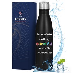 QTY OF ITEMS TO INCLUDE GIFT FOR MEN DARK BLUE WATER BOTTLE : LOCATION - G RACK