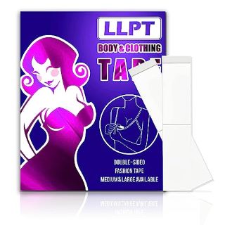 61 X LLPT DOUBLE SIDED TIT FASHION TAPE FOR BODY AND CLOTHING | 72 STRIPS PACK MEDIUM SIZED | TRANSPARENT RELIABLE ON FABRIC | GENTLE ON SKIN GREAT FOR ALL SKIN SHADES (FTD12CR72) - TOTAL RRP £303: L
