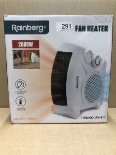 QTY OF ASSORTED ITEMS TO INCLUDE RAINBERG 200W FAN HEATER RRP£470: LOCATION - F
