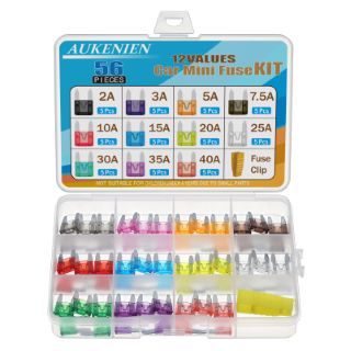 99 X AUKENIEN MINI FUSES AUTOMOTIVE AUTO CAR BLADE SMALL FUSE ASSORTED 2 3 5 7.5 10 15 20 25 30 35 40 AMP ATM/APM REPLACEMENT FUSE FOR VEHICLE RV SUV MOTORCYCLE TRUCK MOTOR BOAT - TOTAL RRP £497: LOC