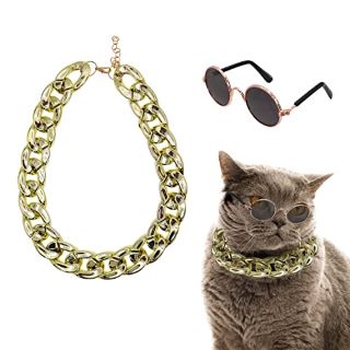 QTY OF ASSORTED ITEMS TO INCLUDE DBOO CAT SUNGLASSES AND COLLAR CHAIN GOLD - RRP £280: LOCATION - F