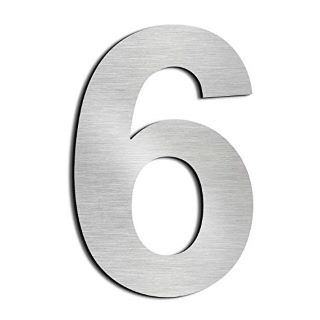 46 X NANLYIAU HOUSE NUMBERS DOOR NUMBERS STAINLESS STEEL NUMBER MADE OF SOLID 304 STAINLESS STEEL FLOATING APPEARANCE IN EASY TO INSTALL 6IN/15.3CM(6/9) - TOTAL RRP £439: LOCATION - G