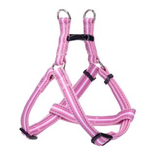 30 X NOBLEZA - DOG HARNESS, ADJUSTABLE REFLECTIVE NO PULL TRAINING AID, LIGHTWEIGHT BREATHABLE NON CHOKE PET PUPPY VEST FOR OUTDOOR WALKING, PINK, L: W2.5*L50-70CM - TOTAL RRP £125: LOCATION - A