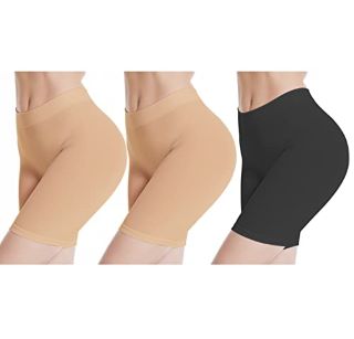 10 X WIESPODEX SLIP SHORTS, COMFORTABLE BOYSHORTS PANTIES FOR YOGA, ANTI-CHAFING SPANDEX SHORTS FOR UNDER DRESS - TOTAL RRP £133: LOCATION - A