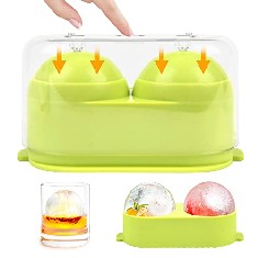55 X ICE CUBE TRAY WITH LID, FOOD-GRADE SILICONE ICE CUBE MOULDS FLEXIBLE BASE FOR EASY RELEASE ICE CUBES REUSABLE 64 ICE CUBE TRAY STACKABLE ICE CUBE MOULDS WITH STORAGE ICE BIN (GREEN-2): LOCATION