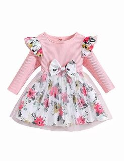 QTY OF BABY/TODDLER CLOTHING TO INCLUDE BORLAI NEWBORN BABY GIRLS DRESS ONE PIECE ROUND NECK LONG SLEEVE TUTU SKIRT DRESS SET 1-5 YEARS - RRP £500: LOCATION - A