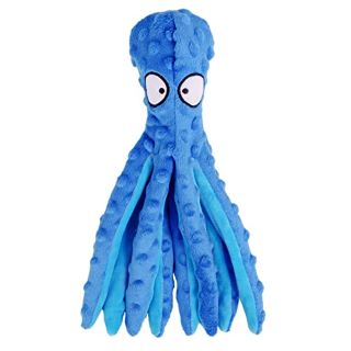 16 X APASIRI OCTOPUS DOG TOY SQUEAKY CRINKLE PAPER BLUE - RRP £131: LOCATION - A