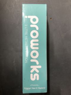QTY OF ASSORTED ITEMS TO INCLUDE PROWORKS 1 LITRE METALLIC EDITION WATER BOTTLE - RRP £359: LOCATION - K