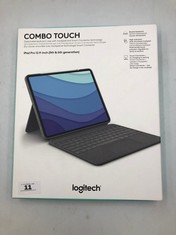 LOGITECH COMBO TOUCH IPAD PRO 12.9-INCH (5TH, 6TH GEN - 2021, 2022) CASE - DETACHABLE BACKLIT KEYBOARD WITH KICKSTAND,CLICK-ANYWHERE TRACKPAD,SMART CONNECTOR,QWERTY UK ENGLISH LAYOUT - GREY.: LOCATIO
