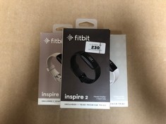 QTY OF ITEMS TO INCLUDE FITBIT INSPIRE 2 HEALTH & FITNESS TRACKER WITH 1-YEAR FITBIT PREMIUM INCLUDED, 24/7 HEART RATE & UP TO 10 DAYS BATTERY, BLACK: LOCATION - BLACK RACK