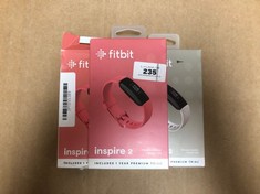 QTY OF ITEMS TO INCLUDE FITBIT INSPIRE 2 HEALTH & FITNESS TRACKER WITH 1-YEAR FITBIT PREMIUM INCLUDED, 24/7 HEART RATE & UP TO 10 DAYS BATTERY, DESERT ROSE: LOCATION - BLACK RACK