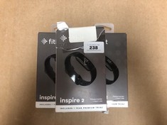 3 X FITBIT INSPIRE 2 HEALTH & FITNESS TRACKER WITH 1-YEAR FITBIT PREMIUM INCLUDED, 24/7 HEART RATE & UP TO 10 DAYS BATTERY, BLACK.: LOCATION - BLACK RACK