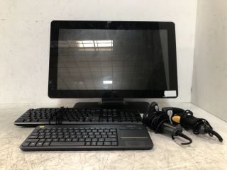 ASSORTMENT OF ITEMS TO INCLUDE 2X KEYBOARDS, 1X ELO MOINTOR BLACK AND WIRES RRP £400